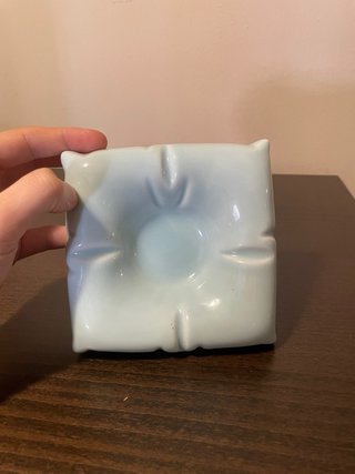 Cenicero de cerámica azul turquesa cielo cuenco