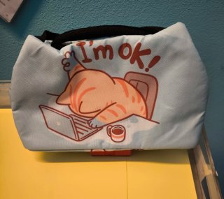 Borsa termica per pranzo con disegno gatto
