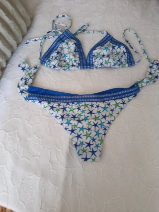 Bikini estrellas marinas y plateado