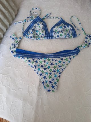 Bikini estrellas marinas y plateado