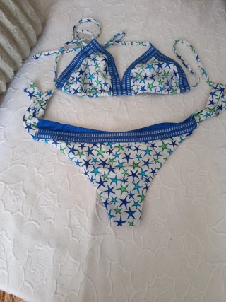 Bikini estrellas marinas y plateado