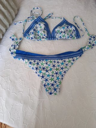 Bikini estrellas marinas y plateado