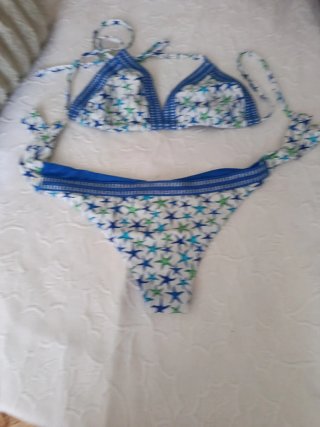 Bikini estrellas marinas y plateado