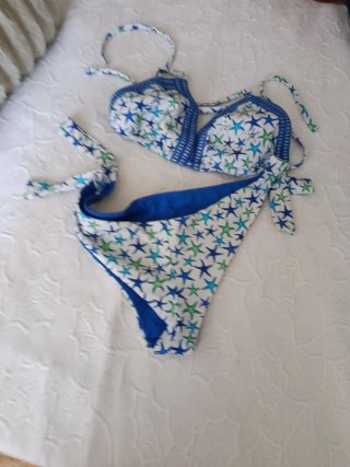 Bikini estrellas marinas y plateado