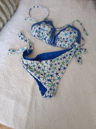Bikini estrellas marinas y plateado