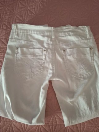 Pantalón elástico blanco