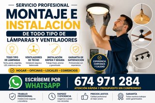 Montaje e Instalación Lámparas y Ventiladores