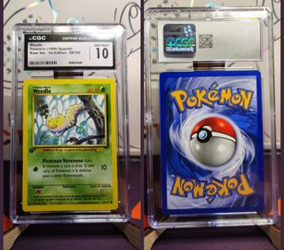 Weedle Base Set 1st Ed. Español CGC 10
