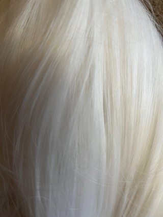Peluca Larga Blanca Lisa con Flequillo, Cosplay