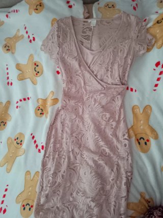 Vestido H&M encaje rosa lactancia