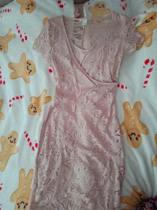 Vestido H&M encaje rosa lactancia