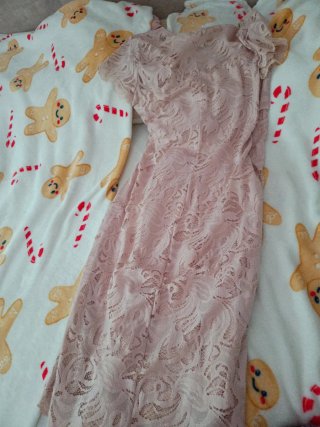 Vestido H&M encaje rosa lactancia
