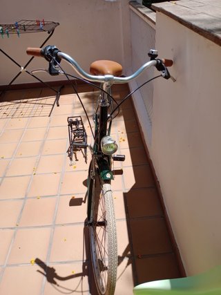 Bicicleta Paseo Verde con Silla Niño
