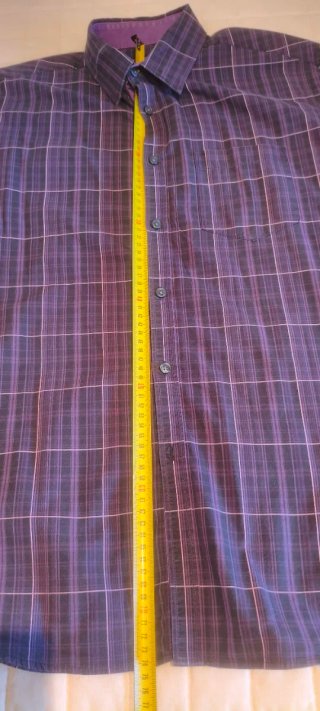Camisa cuadros Celio manga corta talla L