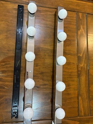 Luz tocador 2 barras 10 bombillas 60cm de largo