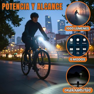 NUBOOX Luz Bicicleta/Patinete Impermeable Aluminio