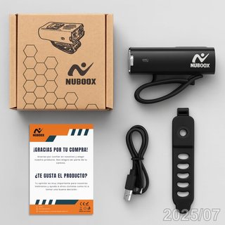 NUBOOX Luz Bicicleta/Patinete Impermeable Aluminio