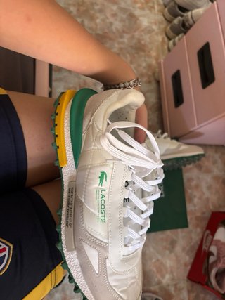 Zapatillas Lacoste Hombre Blancas y Verdes
