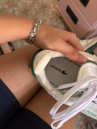 Zapatillas Lacoste Hombre Blancas y Verdes