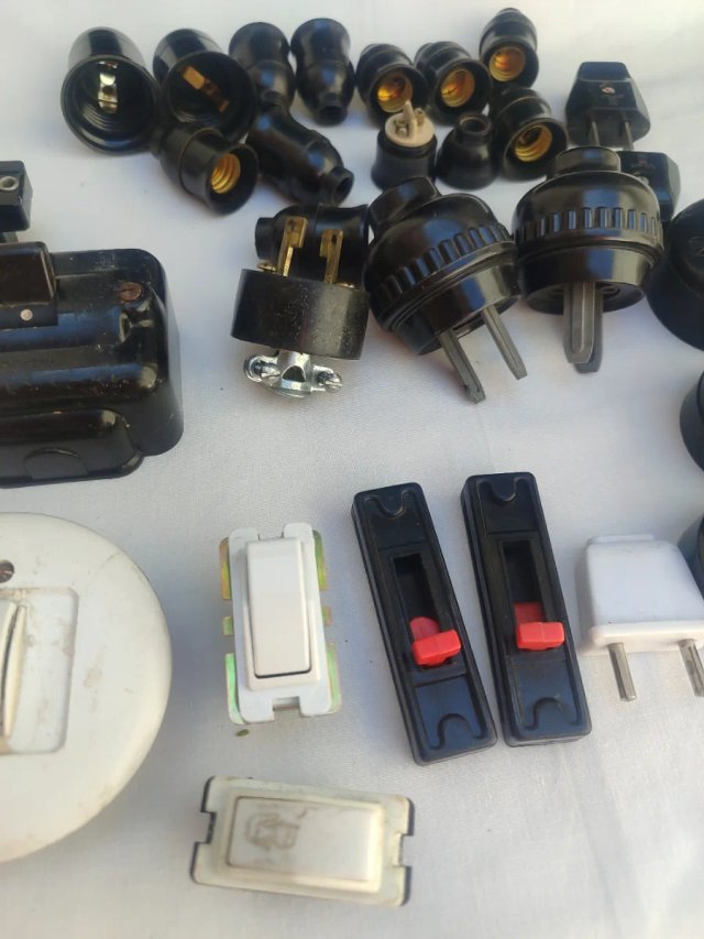 Lote Enchufes, Conectores Vintage Electricidad