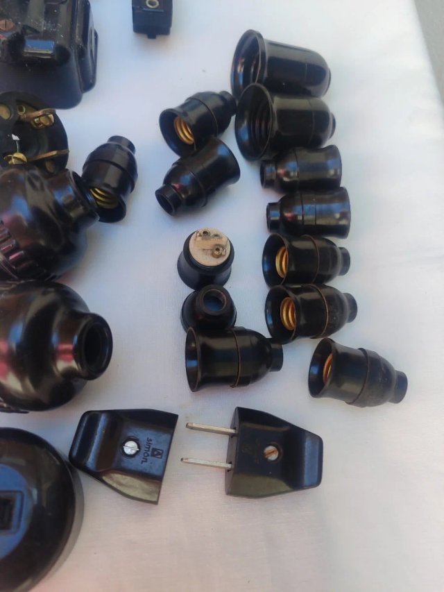 Lote Enchufes, Conectores Vintage Electricidad