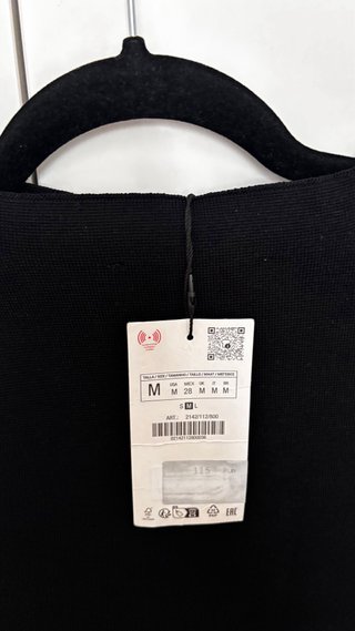 Top Zara M asimétrico detalle dorado