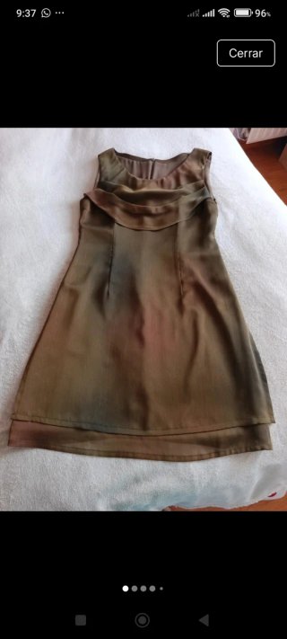 Vintage Vestido de fiesta cóctel verde oliva