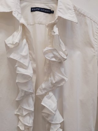 Camisa blanca Ralph Lauren mujer manga larga