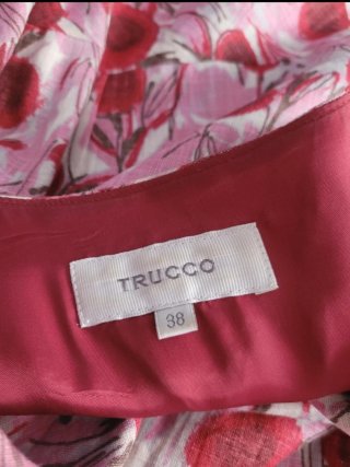Vestido floral rosa y rojo
