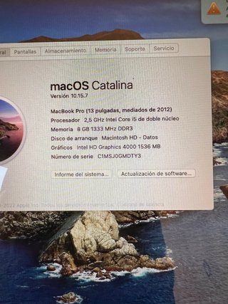 MacBook Pro 13 2012 macOS Catalina