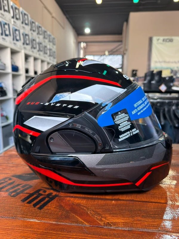 Casco SHARK EVO-ES Talla S Negro/Rojo/Blanco