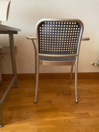 Silla Padova Metal y Plástico Azul/Plata