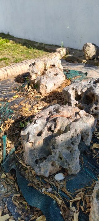 Piedras volcánicas decorativas