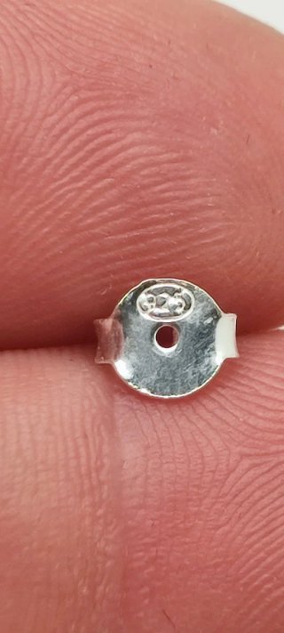 Pendientes de plata y ónix.