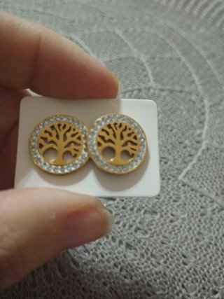 Pendientes Árbol de la Vida con Circonitas