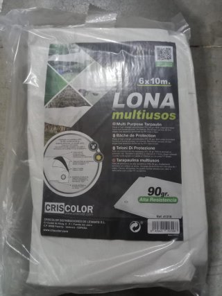 Lona Multiusos Criscolor 6x10m Blanca