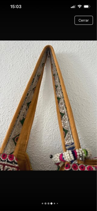 Bolso Banjhara étnico flecos y espejos