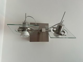 Dos Aplique de pared IKEA cristal y metal
