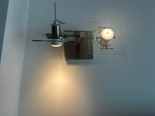 Dos Aplique de pared IKEA cristal y metal