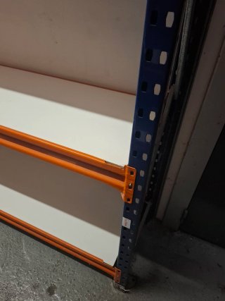 Estanterías de Almacén Metálicas Naranja y Azul