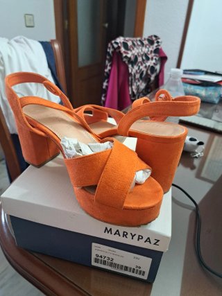 Tacones de color Naranja Talla 39