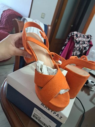 Tacones de color Naranja Talla 39
