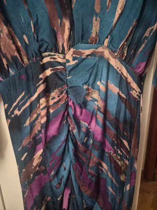 Vestido largo estampado mujer