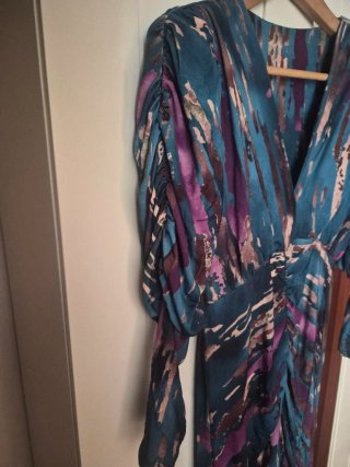 Vestido largo estampado mujer