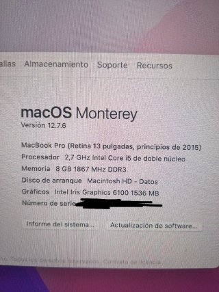 MacBook Pro 13 2015 128GB
