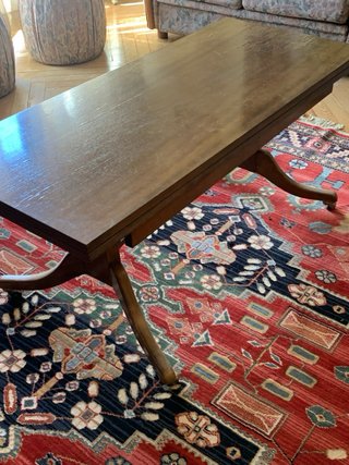Mesa plegable de madera antigua