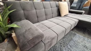 Sofá Cama Chaise Longue Gris 198cm