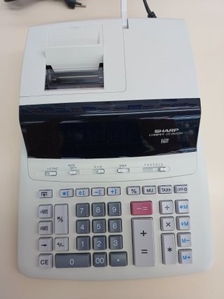 Calculadora de Escritorio Sharp con Impresora Gris