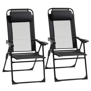 2 Sillas Camping Plegables Reposacabezas