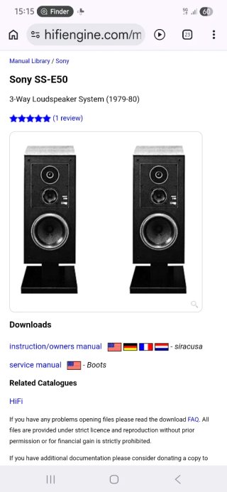 Altavoces Sony SS-E50II.